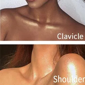 Body Face Luminizer Highlighter Cream Spray Liquid Bronzer Illuminator Glow Glistening Makeup Foundation (#2 Rose Gold) - product information 3