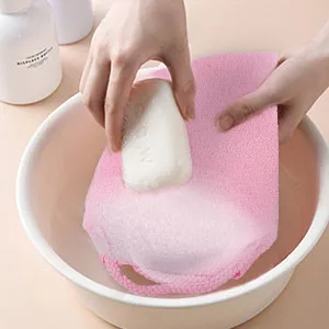 Back Scrubber for ShowerWOVTE 2 Pack Stretchable Nylon Exfoliating Body Scrubber Washcloth Towel Deep Cleans Skin Massages Blood Circulation Back Washer for Shower Men Women - back scrubber