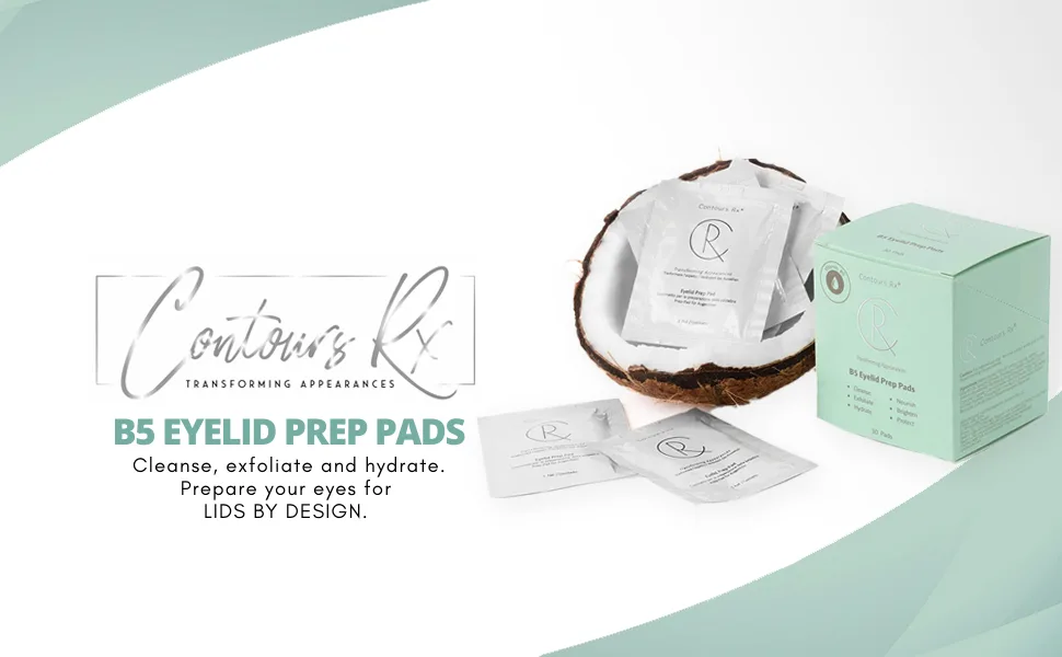 B5 Eyelid Prep Pads 30 pack - Cleanse, Exfoliate, Scrub & Hydrate to Prepare Your Eyes for LIDS BY DESIGN Correcting Strips - b5 eye