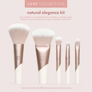 EcoTools Luxe Plush Foundation & Bronzer Blush Brush for Powder Makeup, Ecofriendly Makeup Brush, Pink, Luxurious and Glamorous, 1 Count Plush Powder Brush - image