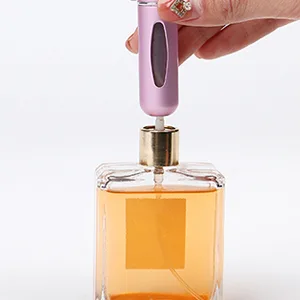 ANBAONA 6Pcs Portable Mini Perfume Travel Refillable Atomizer Bottle, 5ml Perfume Atomizer Bottle Scent Pump Case - Portable Mini Refillable Perfume Atomizer Bottle