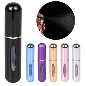 ANBAONA 6Pcs Portable Mini Perfume Travel Refillable Atomizer Bottle, 5ml Perfume Atomizer Bottle Scent Pump Case - Portable Perfume Bottle