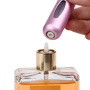 ANBAONA 6Pcs Portable Mini Perfume Travel Refillable Atomizer Bottle, 5ml Perfume Atomizer Bottle Scent Pump Case - Refillable Perfume Atomizer Bottl