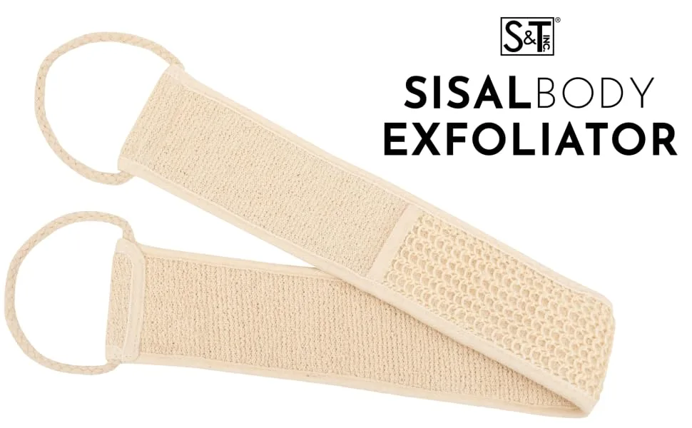 S&T INC. Sisal Exfoliating Body and Back Scrubber for Shower and Bath - main
