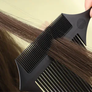 Highlighting Comb with 2 Alligator Clips, Weaving Foiling Styling Hair Comb Rat Tail Comb, Balayage Comb for Hair Dyeing Sectioning Styling Balayage black - Highlighting Comb