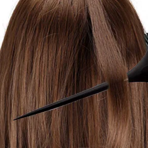 Highlighting Comb with 2 Alligator Clips, Weaving Foiling Styling Hair Comb Rat Tail Comb, Balayage Comb for Hair Dyeing Sectioning Styling Balayage black - Highlighting Comb