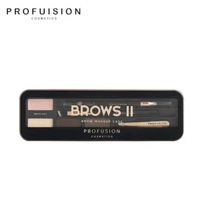 Profusion Cosmetics Eyebrow Pro Makeup Case Brows I Palette - Medium Dark - product information 2