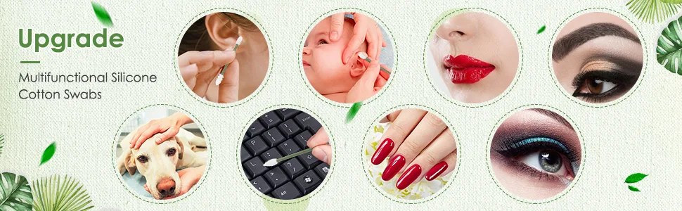 Reusable Qtips for Ears with Mirror, Portable Silicone Cotton Swabs Cleanable for Ear Cleaning Beauty Treatment Makeup (Black) (Spiral) - product information 7