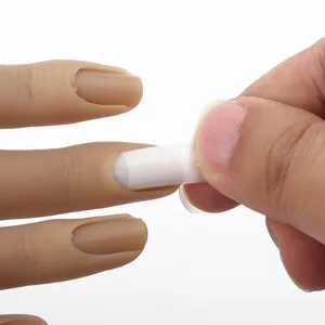 Silicone Practice Hand for Acrylic Nails, Mannequin Hands for Nails Practice with Bracket, Life Size Fake Hand for DIY Nails with 100pcs Nail Tips, 3pcs Nail Files - Silicone Practice Hand for Acrylic Nails