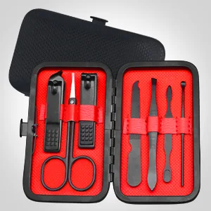 7 in 1 Manicure Set Nail Clipper Set Stainless Steel Nail Kit Manicure Kit Pedicure Kit - Black - product information 2