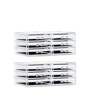 Stackable Acrylic Drawer Organizer Coffee Pod Holder Tea Bag Storage Organizer,Clear Stackable Storage Bins,Clear Organization And Storage Bathroom For Jewelry Hair Accessories Organizing Clear-6 Drawers - product information 5