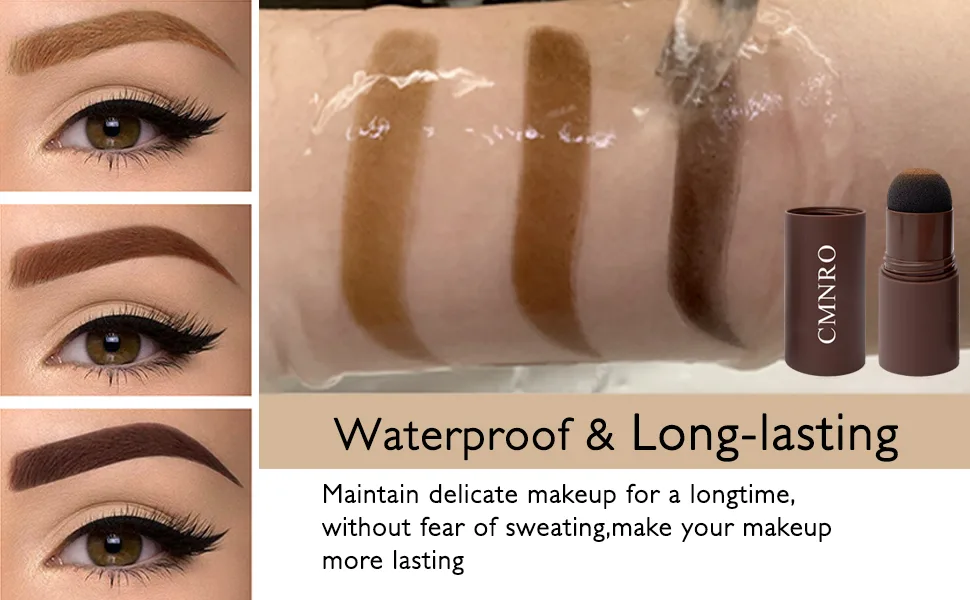 Eyebrow Stamp Stencil Kit Waterproof Eyebrow Stamp And Shaping Kit Perfect Eyebrows Stamp Kit (Dark Brown) - eyebrows stamp waterproof