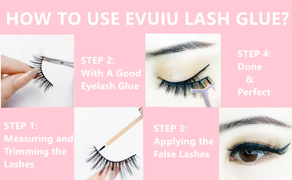 Black Eyelash Glue Super Strong Hold Eyelash Adhesive Waterproof Eyelash Glue Sensitive Eyes Lash Glue for False Lashes 0.18oz - Eyelash Glue For False Lashes Eyelashes Glue Lash Glue Waterproof Lashes Glue Clea