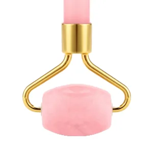 Rose Quartz Face Roller - Jade Roller Gua Sha Set Facial Massager Tools Skin Care Beauty Roller for Body,Face,Eye Puffiness Relief (Pink) - product information 3