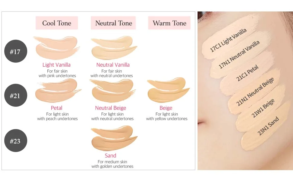 ETUDE Double Lasting Cushion Matte #17C1 Light Vanilla SPF 50/PA++ | 24 Hours Long-lasting, Lightly Covers Your Face And Creates Clean, Soft Skin | Korean Makeup - product information 4