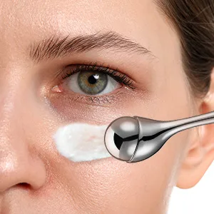 Lisapack Metal Eye Cream Roller Wand, Face Massage, Facial Massager for Applicator, Reduce Puffiness - apply cream