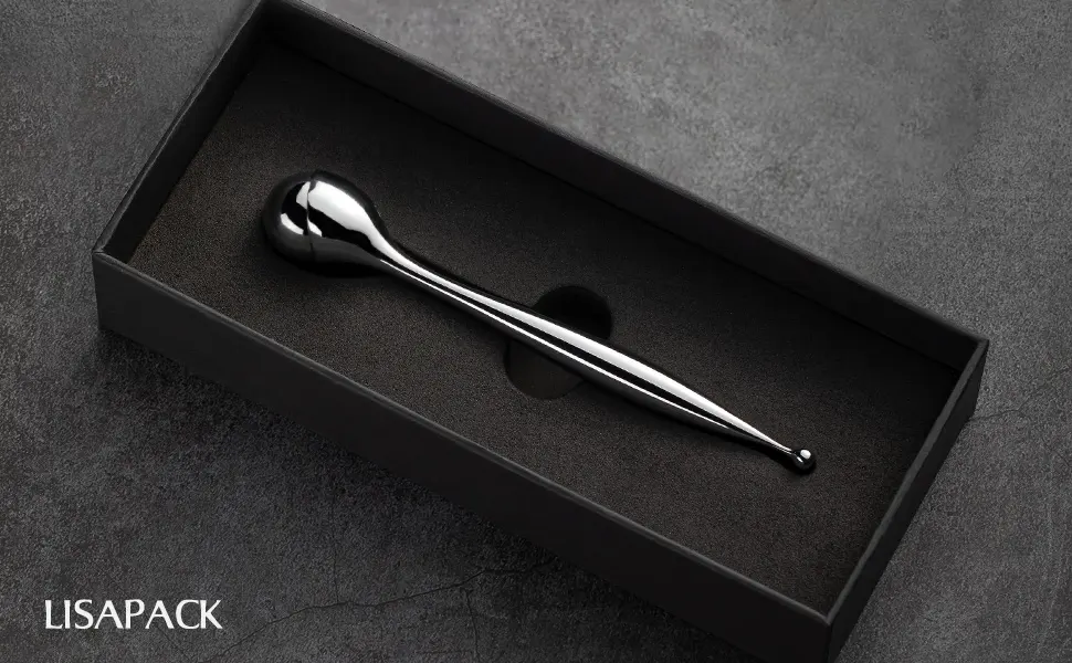Lisapack Metal Eye Cream Roller Wand, Face Massage, Facial Massager for Applicator, Reduce Puffiness - Magnetic roller wand