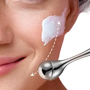 Lisapack Metal Eye Cream Roller Wand, Face Massage, Facial Massager for Applicator, Reduce Puffiness - roller