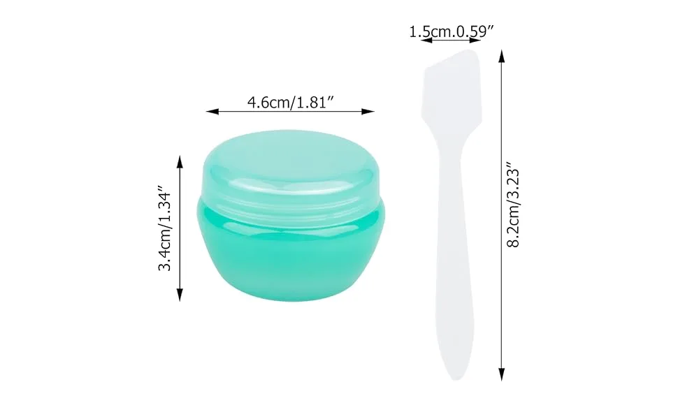 10 Pack Small Plastic Travel Containers for Toiletries,Sonku TSA Approved Empty Leakproof Refillable Mini Cosmetic Makeup Jars 20ml Per Piece with 10 Pack Mini Spatulas for Cream,Slime and Samples - product information 3