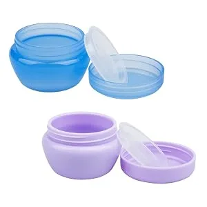 10 Pack Small Plastic Travel Containers for Toiletries,Sonku TSA Approved Empty Leakproof Refillable Mini Cosmetic Makeup Jars 20ml Per Piece with 10 Pack Mini Spatulas for Cream,Slime and Samples - product information 4