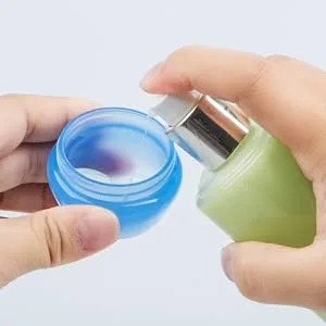 10 Pack Small Plastic Travel Containers for Toiletries,Sonku TSA Approved Empty Leakproof Refillable Mini Cosmetic Makeup Jars 20ml Per Piece with 10 Pack Mini Spatulas for Cream,Slime and Samples - product information 6