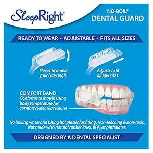SleepRight® Select-Comfort Dental Guard (New Version) - Sleeping Teeth Guard – Mouth Guard to Prevent Teeth Grinding - SleepRight, Secure, Comfort, Dental, Guard, Teeth, Sleep, Health