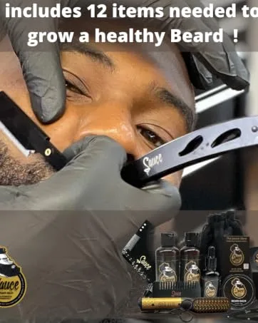 Beard Grooming Kit with Heated Beard Straightener 12 items included beard wash, beard oil, beard balm, Gift for Men - Keep your beard sharp and on point !