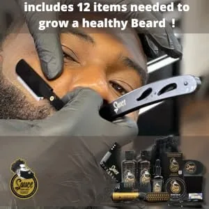Beard Grooming Kit with Heated Beard Straightener 12 items included beard wash, beard oil, beard balm, Gift for Men - Keep your beard sharp and on point !