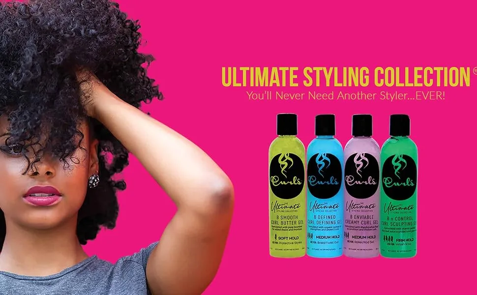 Curls B SMOOTH CURL BUTTER GEL 8 oz - Curls Ultimate Styling Collection