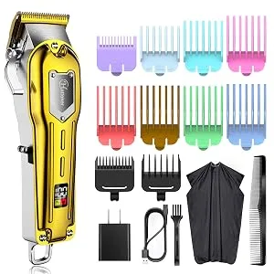 Hatteker Mens Hair Clippers Professional Cordless Hair Beard Trimmer Haircut Grooming Kit - product information 3