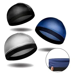 BIGEDDIE 4Pcs Wave Cap, Silk Stocking Wave Caps for 360 Waves Black - wave capsdurags for men waves