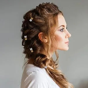 Hair Braids Decorations/Accessories Set - 200 Dreadlocks Beads, 1000 Mini Rubber Bands and 1 Hair Edge Brush for Women Jewelry Braids Cuffs - 20210811000007