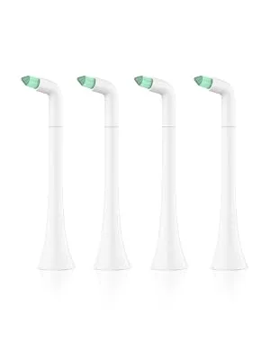 Interdental Replacement Toothbrush Heads for Philips Sonicare Click-on Brush Head System, for Cleaning Braces/Between Teeth/Back Teeth (4-Pack, White) - oralphi interdental brush heads
