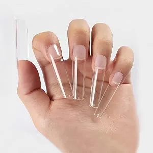 500pcs Extra Long Square Nail Tips, FITDON XXL Long Square Press on Nails Clear Full Cover Acrylic False Nail for Nail Salons and DIY Nail Art - Feature