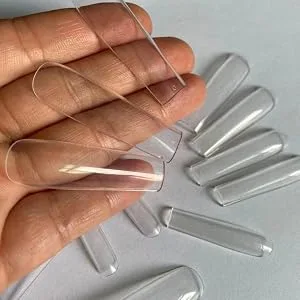500pcs Extra Long Square Nail Tips, FITDON XXL Long Square Press on Nails Clear Full Cover Acrylic False Nail for Nail Salons and DIY Nail Art - Feature