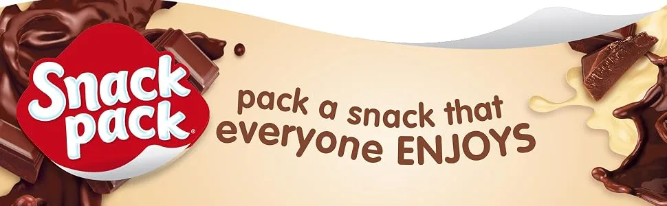 Snack Pack Chocolate Pudding Cups, 3.25 ounce (4 Count) - Pack a Snack that Everyone Enjoys – Snack Pack Pudding Cups