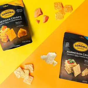 Sonoma Creamery - Cheese Crisps, Everything Cheddar, 10 Oz (1 Count) | Savory Snack | High Protein | Low Carb | Gluten Free | Keto-Friendly Everything Cheddar 10 Ounce (Pack of 1) - Sonoma Creamery Cheese Crisps are a low carb and protein packed portable baked healthy snack.
