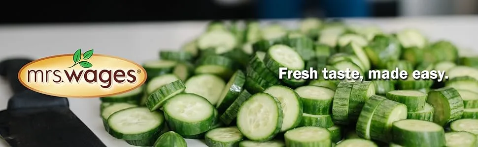 Mrs. Wages Quick Process Dill Pickle Mix for Fresh Pickling Cucumbers, 6.5 Oz (Pack of 6) Dill 6.5 Ounce (Pack of 6) - Mrs. Wages Header