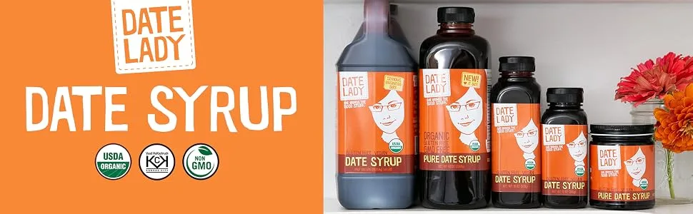 Award Winning Organic Date Syrup 18 Ounce Squeeze Bottle | Vegan, Paleo, Gluten-free & Kosher || Sugar Substitute || More Nutrition Than Maple Syrup or Honey 18 Ounce Squeeze Bottle (Pack of 1) - Date Syrup