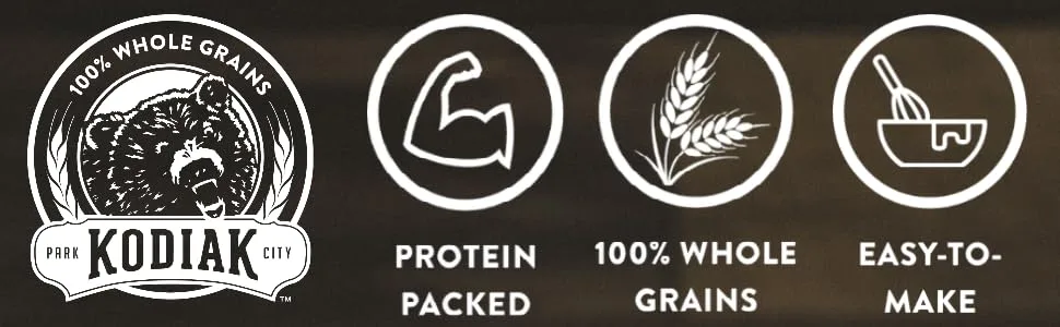 Kodiak Cakes Plant-Based Classic Flapjack & Waffle Mix, 18 Oz, (Pack of 6) Plant Based - 6pck - callouts