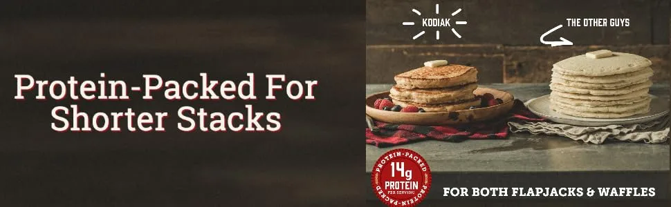 Kodiak Cakes Plant-Based Classic Flapjack & Waffle Mix, 18 Oz, (Pack of 6) Plant Based - 6pck - Protein-packed