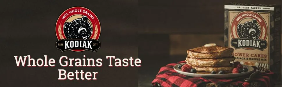 Kodiak Cakes Plant-Based Classic Flapjack & Waffle Mix, 18 Oz, (Pack of 6) Plant Based - 6pck - whole grains taste better