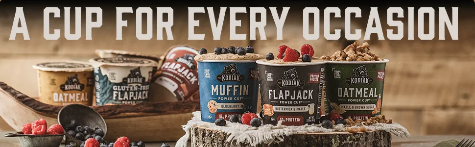Kodiak Cakes Instant Oatmeal Packets - High Protein - 100% Whole Grains Breakfast Food - Maple & Brown Sugar, Cinnamon, & Chocolate Chip (24 Packets) Variety Pack (24 packets) - a kodiak cup for every occasion