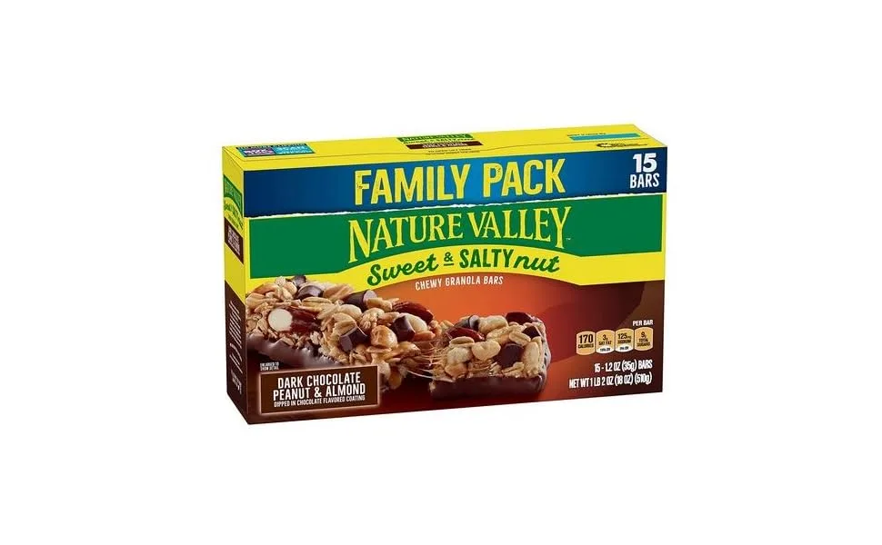 Nature Valley Sweet and Salty Nut Bars, Dark Chocolate Peanut Almond, 15 ct 15 Count (Pack of 1) - product information 1