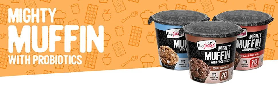 FlapJacked Mighty Muffins, Power Breakfast Variety, 12 Pack | 20g Protein + Probiotics - product information 1
