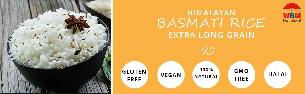 Himalayan Chef Basmati Rice, Long Grain Rice Fluffy Quick Cooking Aromatic - 10 lbs. Extra Long Grain Basmati Rice - Natural