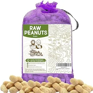 THE AMISH ECO-FARM | Raw Peanuts in Shell Fancy 5 lbs. (Great for Boiling, Squirrels and birds) - 5lbs raw
