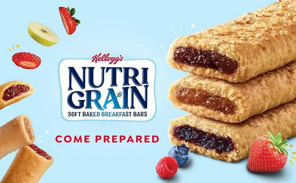 Nutri-Grain Bites Mini Breakfast Bars, Made with Whole Grains, Kids Lunch Snacks, Strawberry, 32.5oz Case (5 Boxes) Strawberry Blast - Nutrigrain Soft baked Breakfast Bars