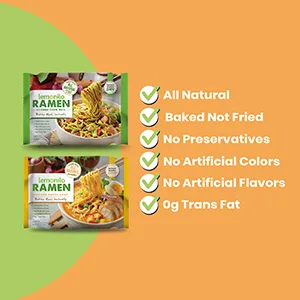 Lemonilo Ramen - Chicken Curry Soup - Healthy Instant Ramen - Oven-Baked Noodles with Tumeric - Made with All-Natural Ingredients - Quick Meal Kit (3.53 Oz) - Pack of 6 Chicken Curry Soup 3.53 Ounce (Pack of 6) - Lemonilo