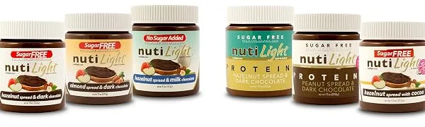 Nutilight Sugar-Free Keto-friendly Almond Spread and Dark Chocolate 11 Ounces (Pack of 1) - nutiLight